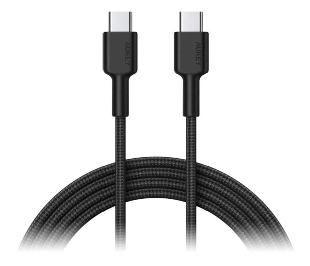 AUKEY CB-CD45 nylonowy USB C - USB C | 0,9m | 3A | 60W PD | 20V - 1220089 - zdjęcie